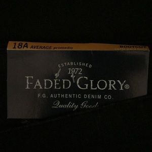 Faded Glory black jeans 18 average boot cut